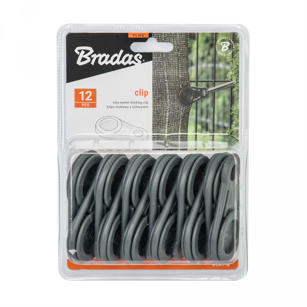 Tarp Clip Round Gray