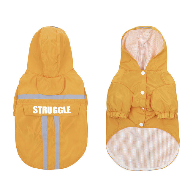 New Style Pet Raincoat With Reflective Strips