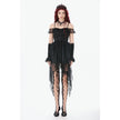 Dark in Love Morgana Gothic Off-Shoulder Lace Hem Dress