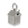 Beach Hut Personalised Silver Charm