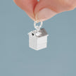 Beach Hut Personalised Silver Charm