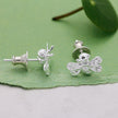 Bumble Bee Silver Stud Earrings