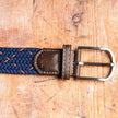 Woven Belt - Navy & Orange Dot