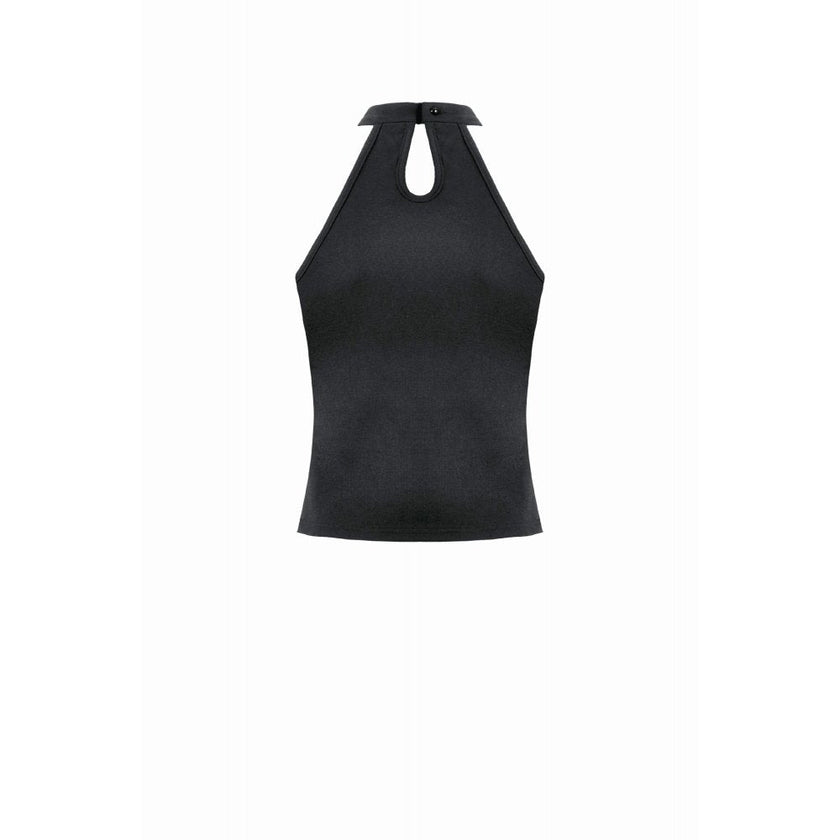 Dark in Love Gothic Mesh Panel Buckle Top