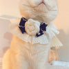 Lazo de encaje para cuello de mascota, estilo Fashion Cat