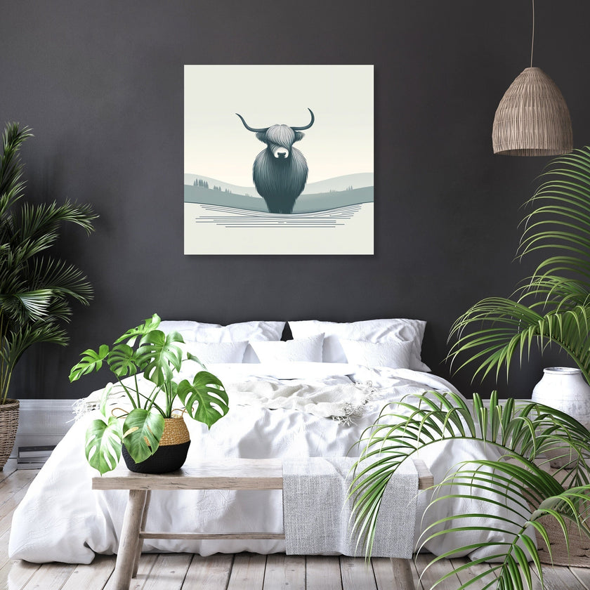 Serene Highland Cow Canvas