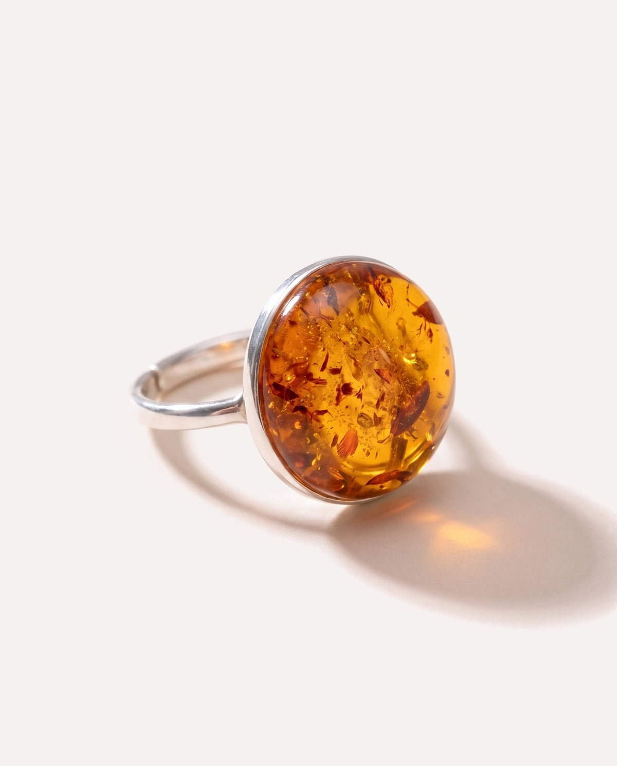 Big Amber Cocktail Ring