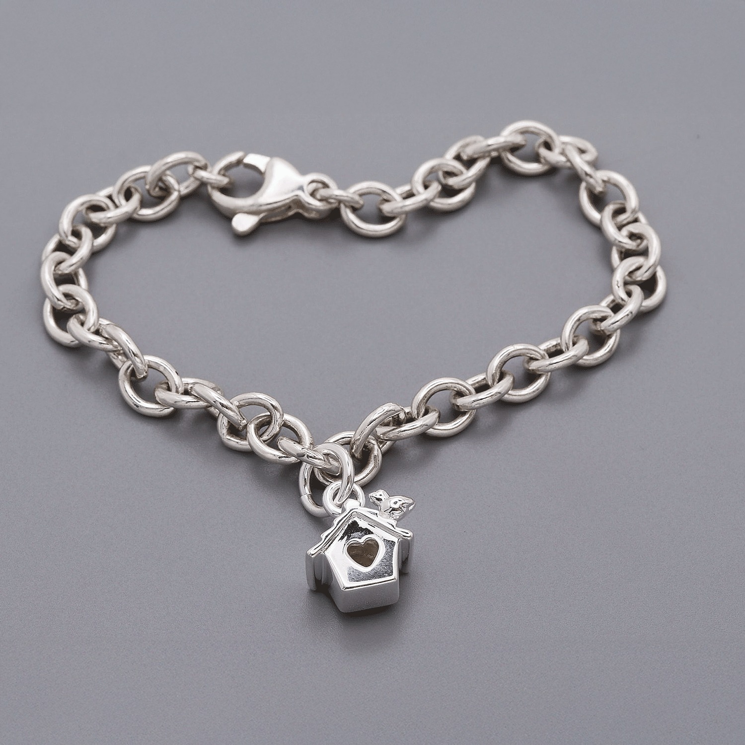 Bird House Silver Charm