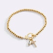 Cross Birthstone Bracelet