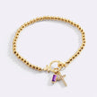 Cross Birthstone Bracelet