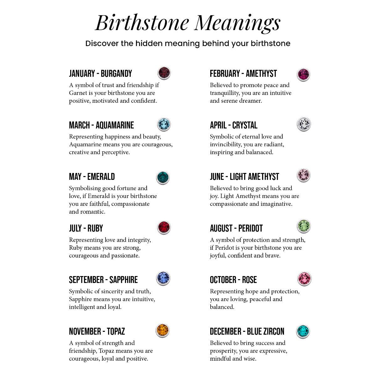 Beginnings Crystal Birthstone Earrings