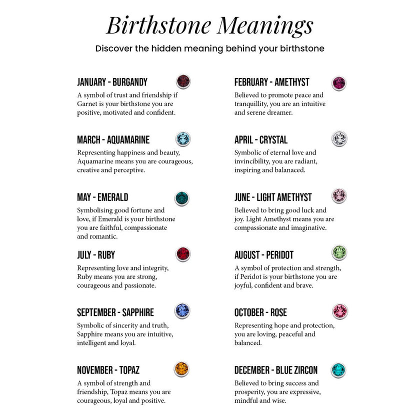 Beginnings Crystal Birthstone Earrings