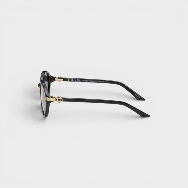 Acetate Cannes Sunglasses Black Gold