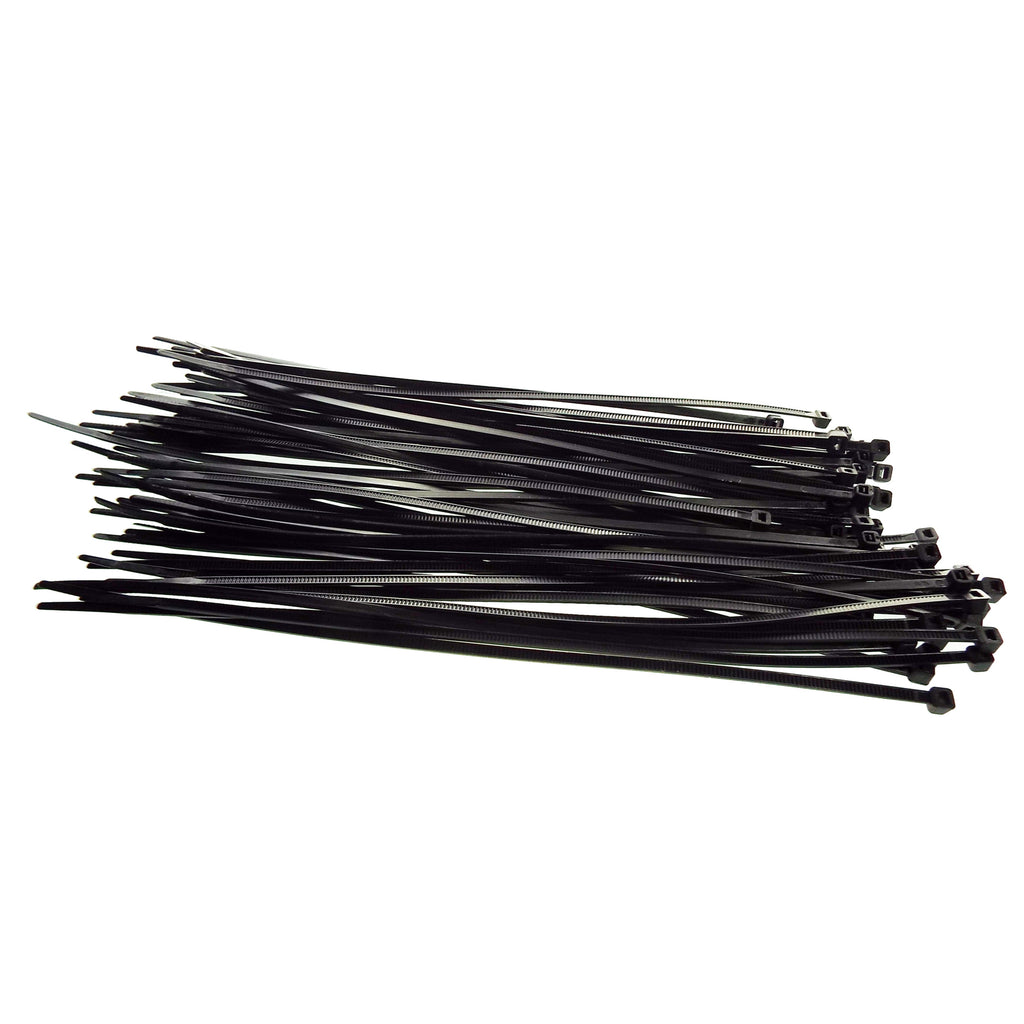 100 Cable Ties (4.8mm x 500mm) Black
