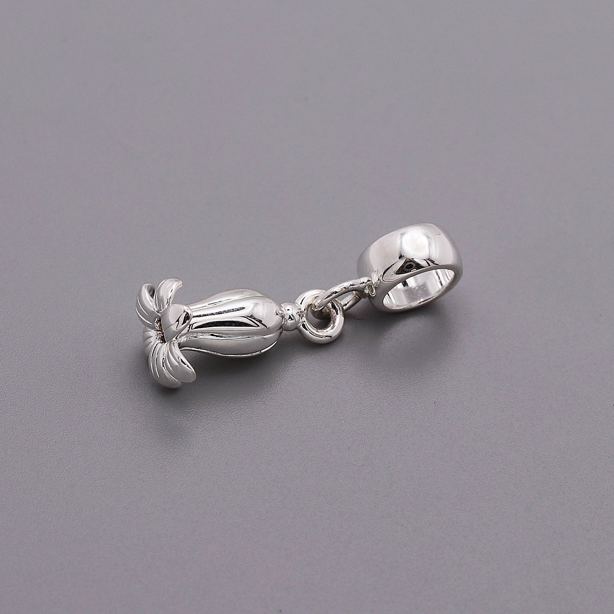 Bluebell Flower Silver Charm