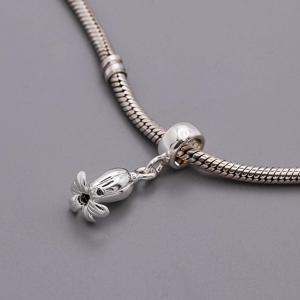 Bluebell Flower Silver Charm