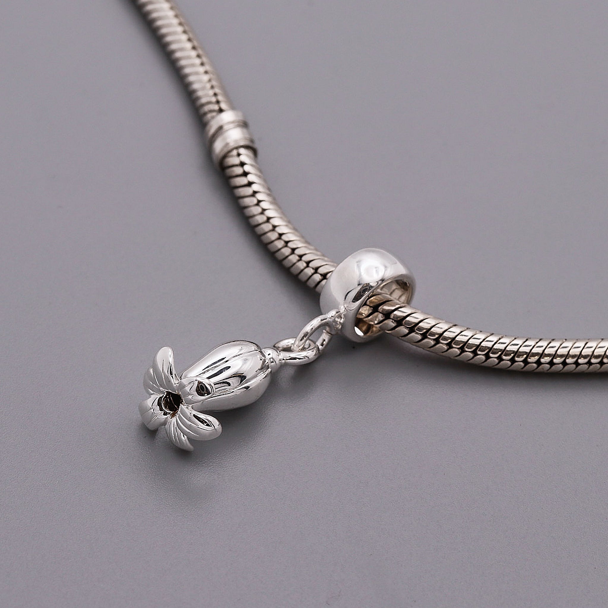 Bluebell Flower Silver Charm