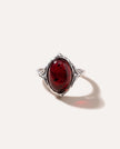 Boho Cherry Red Amber Ring