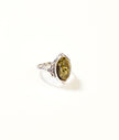 Boho Green Amber Ring