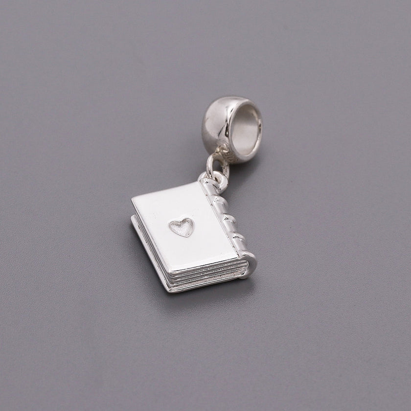 Hardback Book Personalised Silver Charm