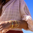 Lone Star Peach Moonstone Statement Bracelet