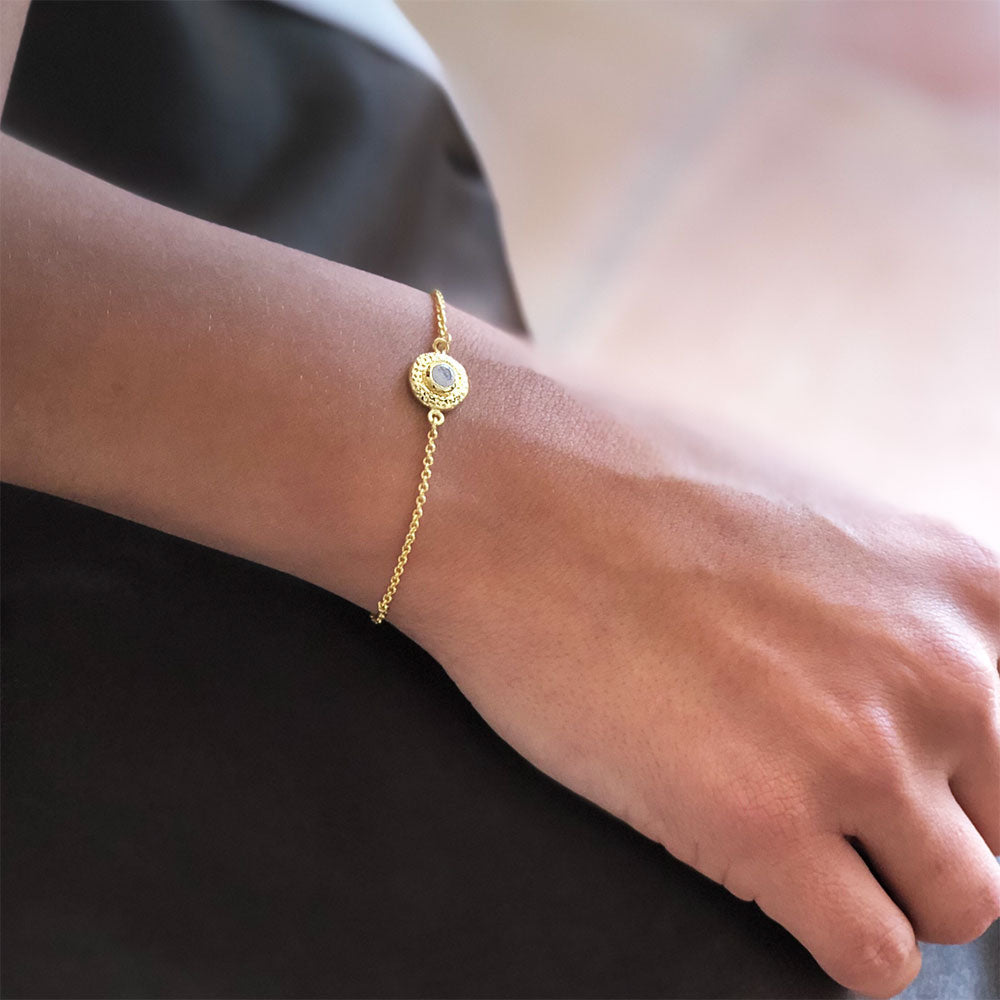 Luna Gemstone Bracelet Garnet