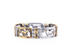Silver Steed Silver & Brass Shaded Horse Bracelet