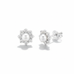 Ohrstecker aus Sterlingsilber mit Perle und Zirkonia