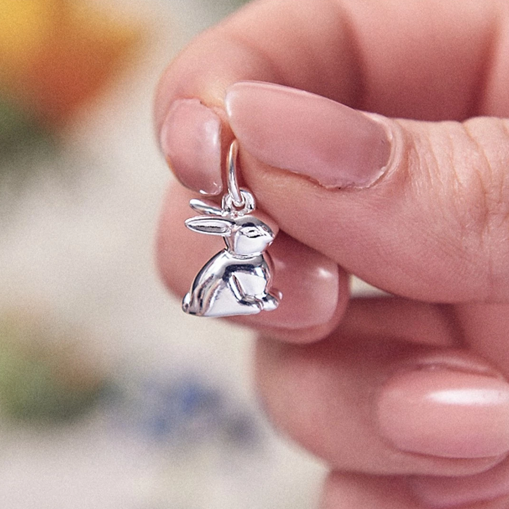 Bunny Rabbit Silver Charm