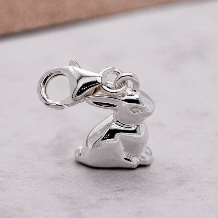 Bunny Rabbit Silver Charm