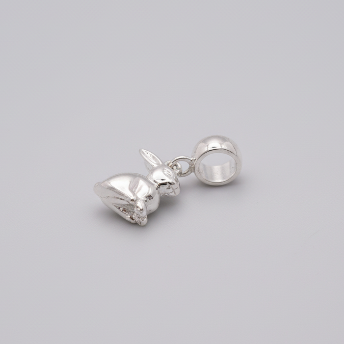 Bunny Rabbit Silver Charm
