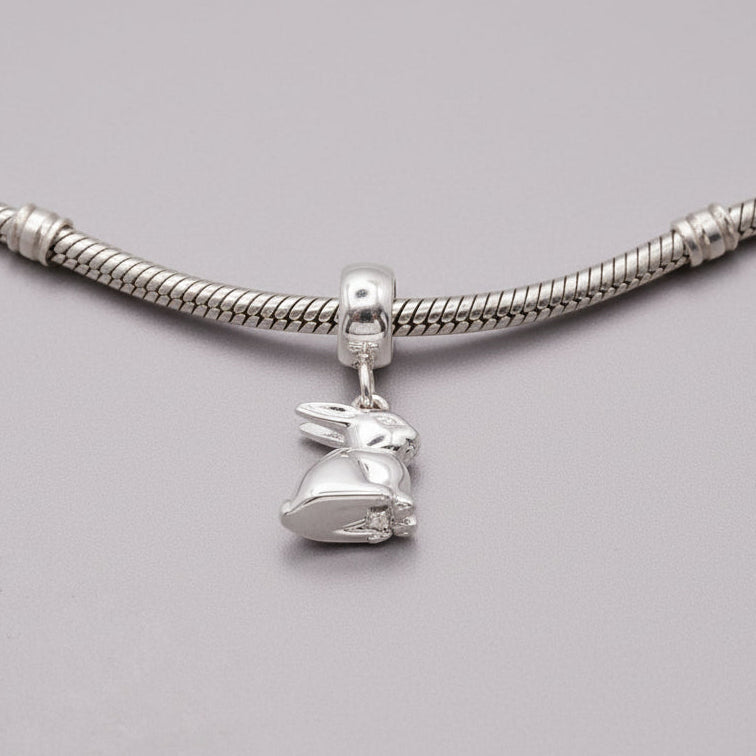 Bunny Rabbit Silver Charm