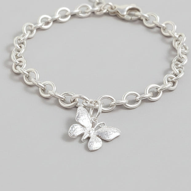 Butterfly Silver Charm