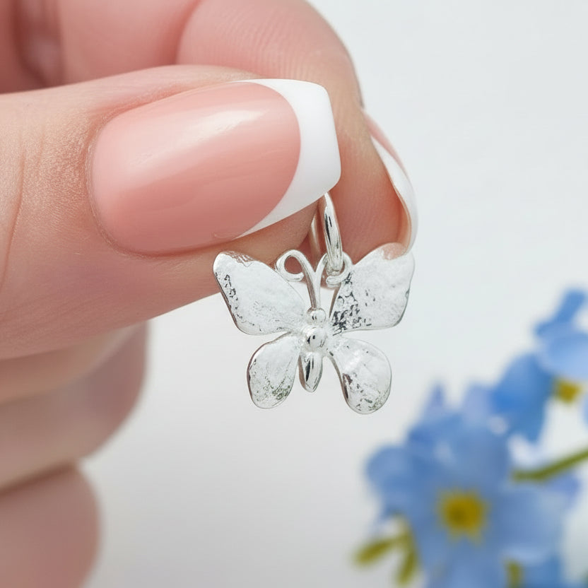 Butterfly Silver Charm