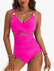 New Fashion One-piece Swimsuit Solid Color