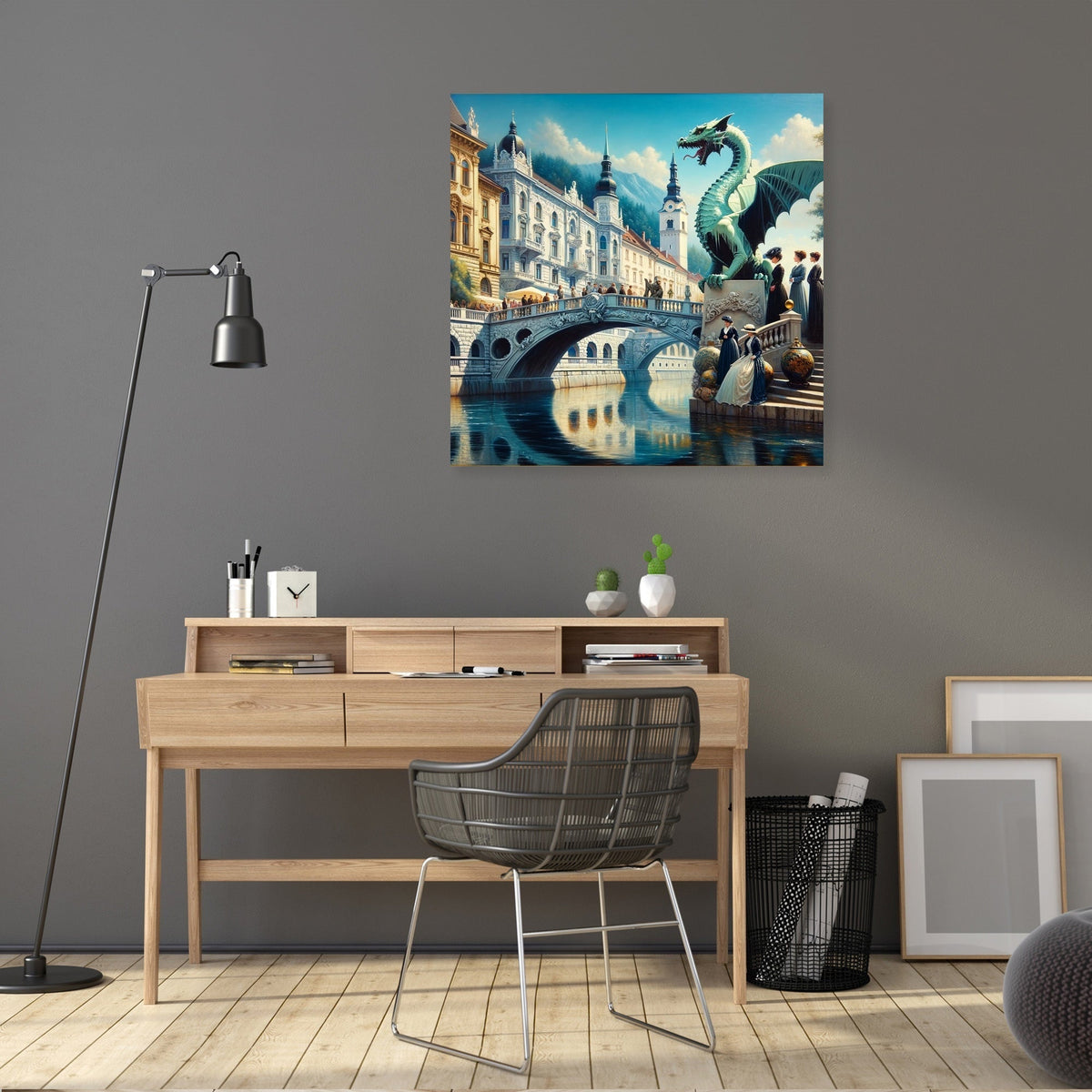Sunny Day at Dragon Bridge Canvas