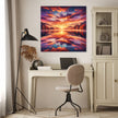 Autumn Lake Sunset Canvas