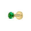 Pendiente de labret de cristal verde Beginnings