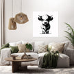 Cute Highland Silhouette Canvas
