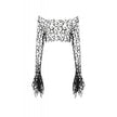 Dark in Love Morana Mesh Crochet Knit Bell Sleeve Crop Top