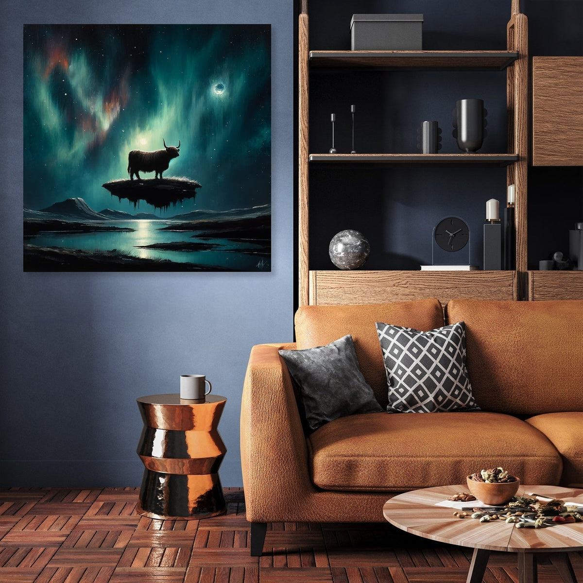 Highland Cow Mystique Canvas
