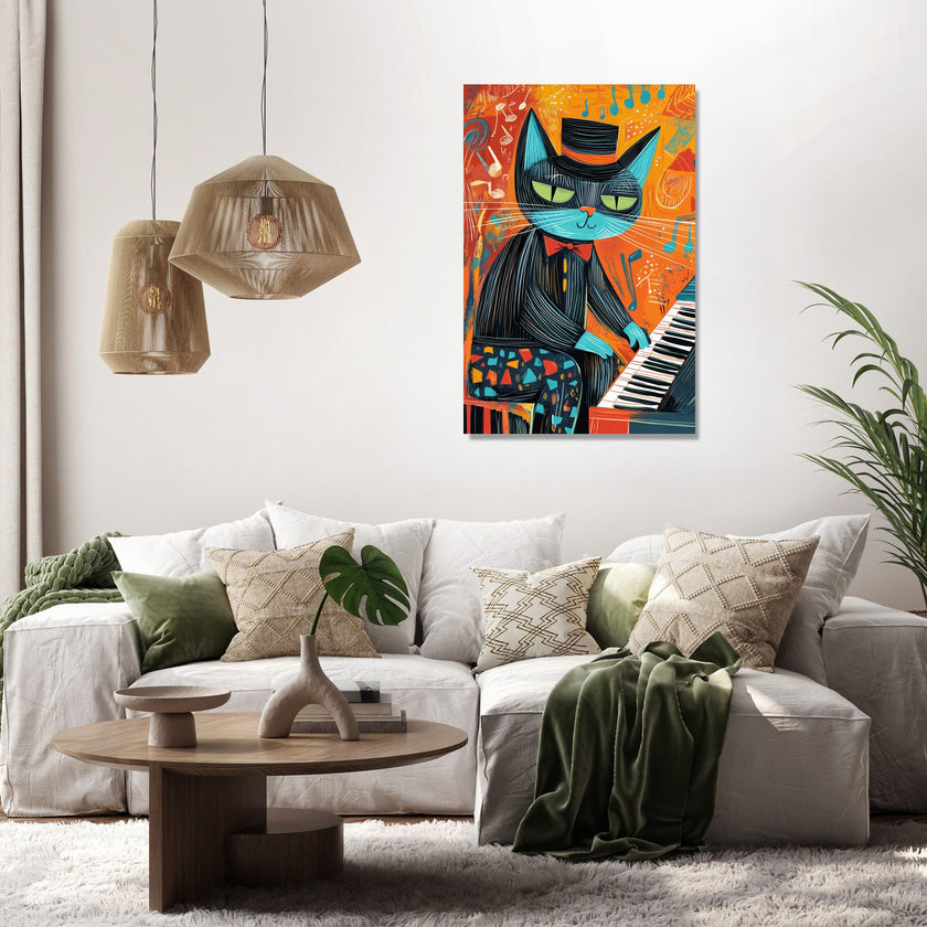 Jazz Cat Harmony Canvas