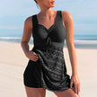 Korean Version Of Solid Color Lace One-piece Swimsuit