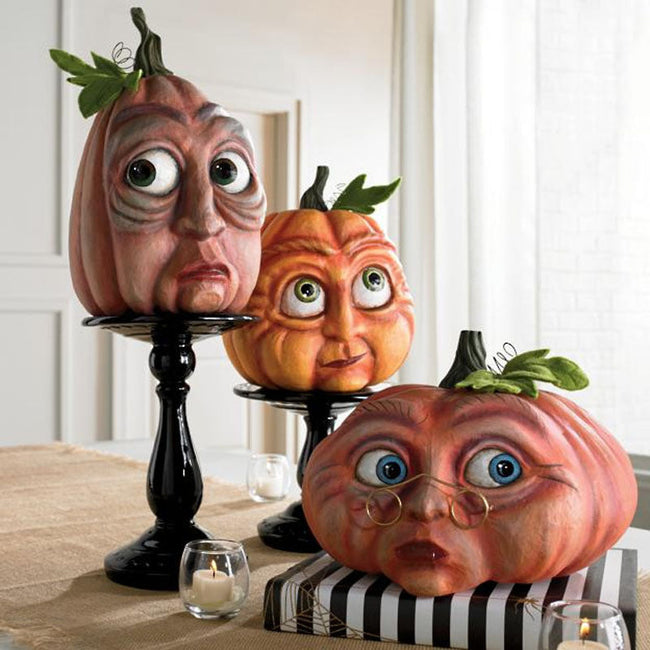 Seis Calabazas de Halloween Combinación de Diseño de Lugar Accesorios de Calabaza Bar de Halloween Decoración de Jardín
