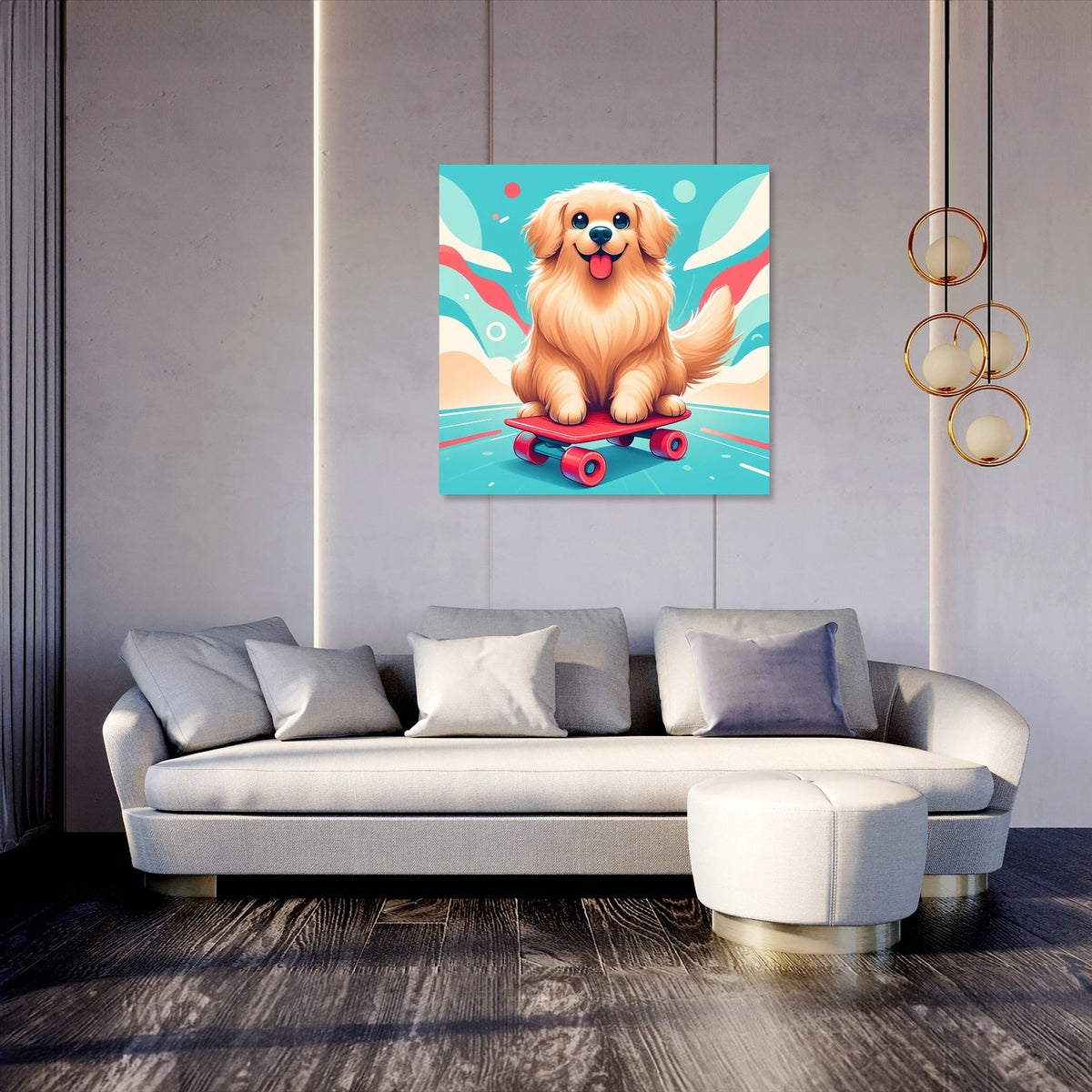 Skater Dog Canvas
