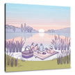 Summer Picnic by the Lake Canvas