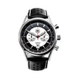 Black Leather Rally Watch Strap