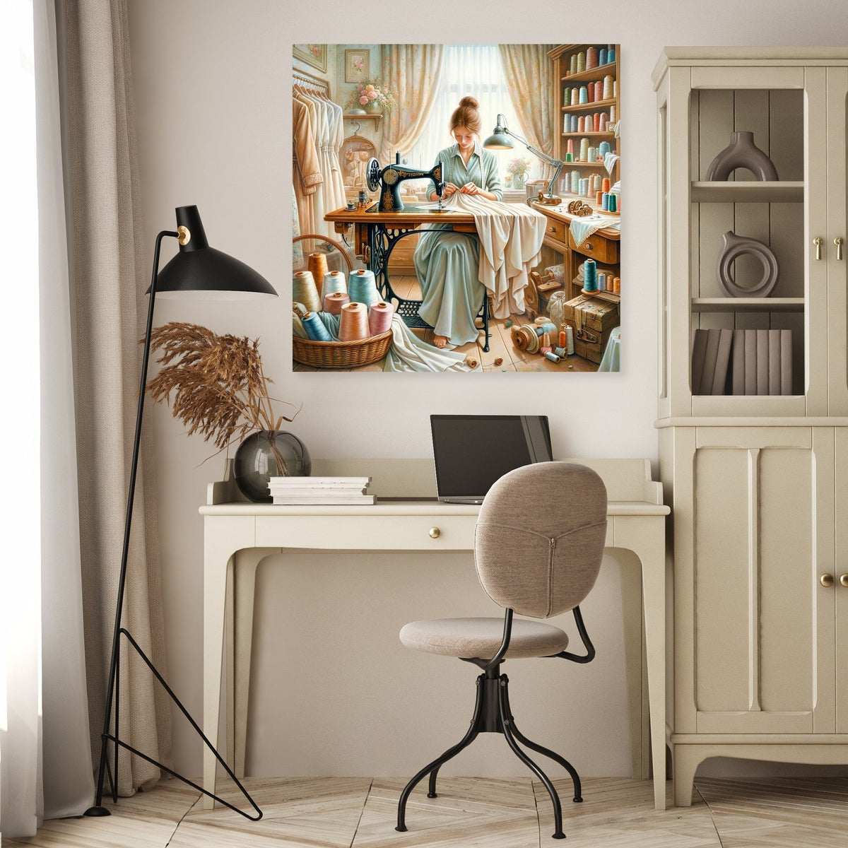 Seamstress's Dedication Canvas