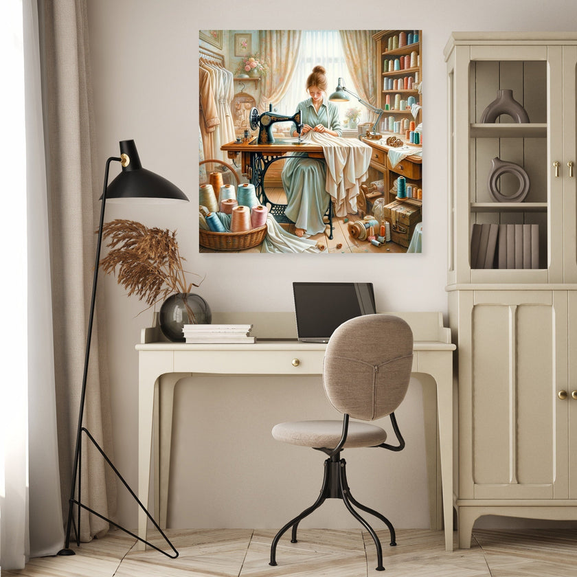 Seamstress's Dedication Canvas
