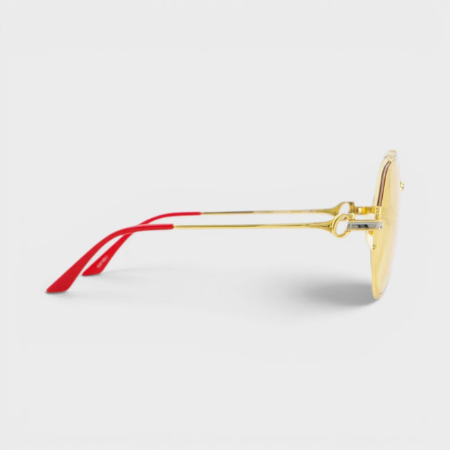 Stainless Steel Aviator Gold Silver Red Canary